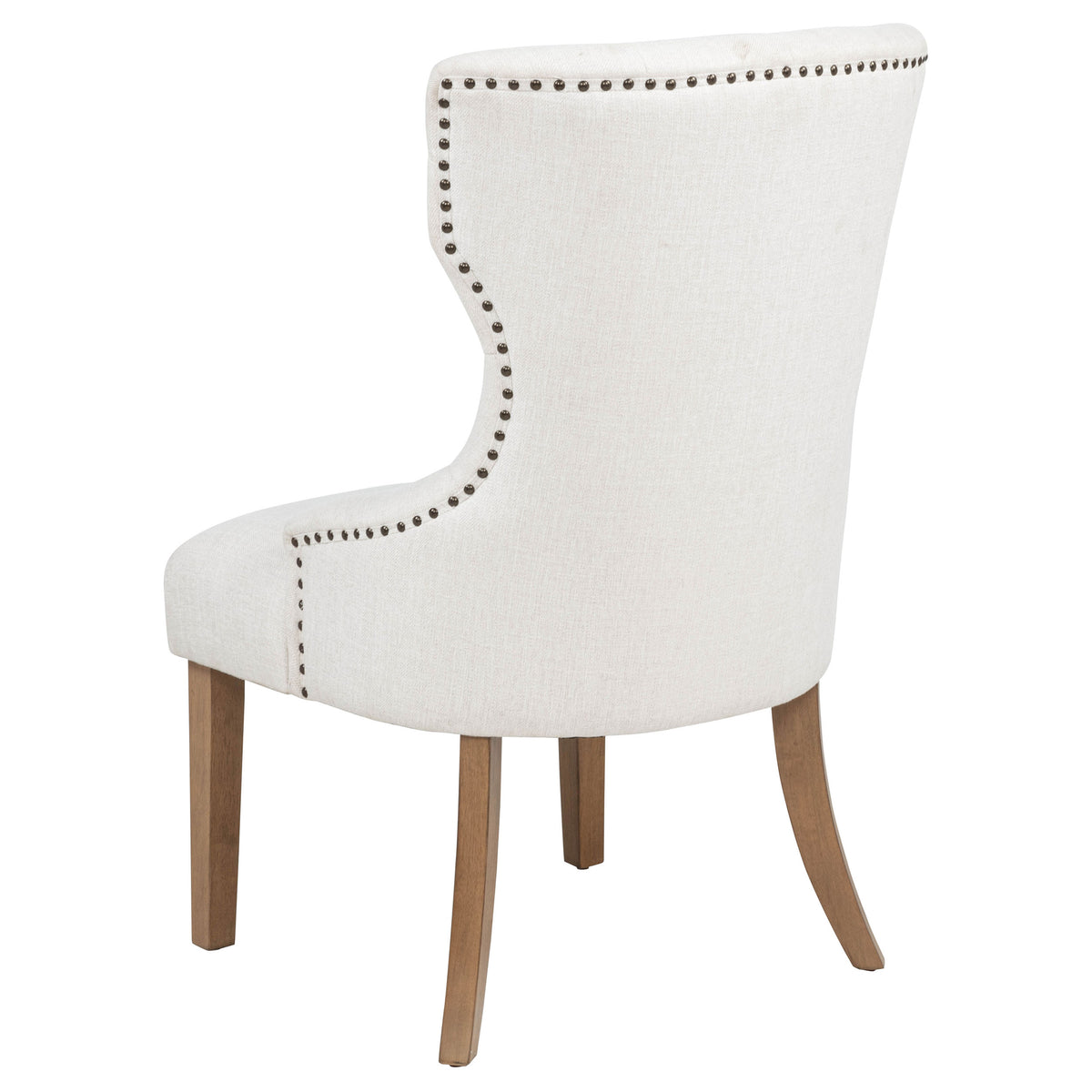 Baney Fabric Upholstered Dining Side Chair Beige and Rustic Honey