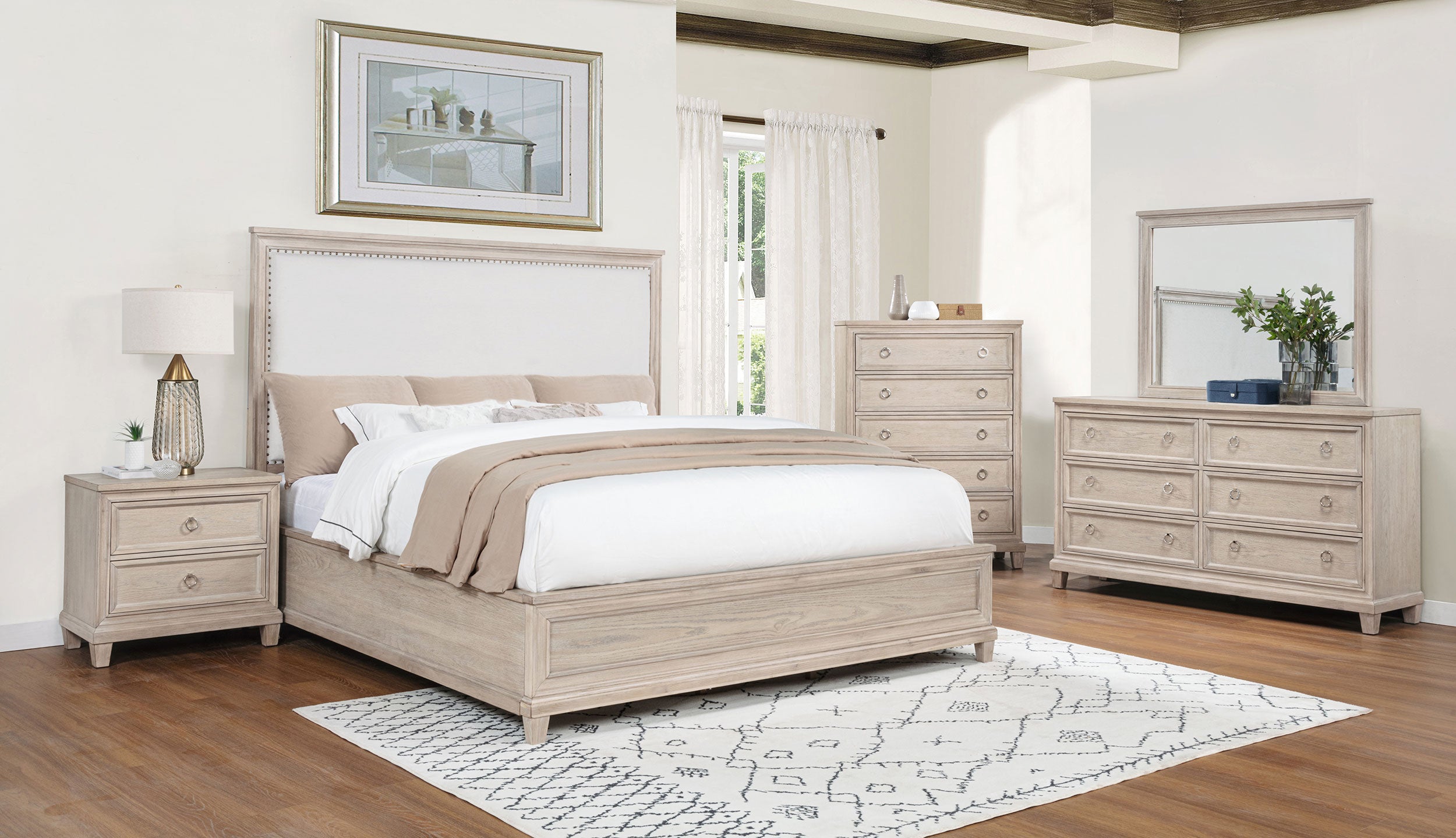 Pembroke Dresser Mirror Washed Oak