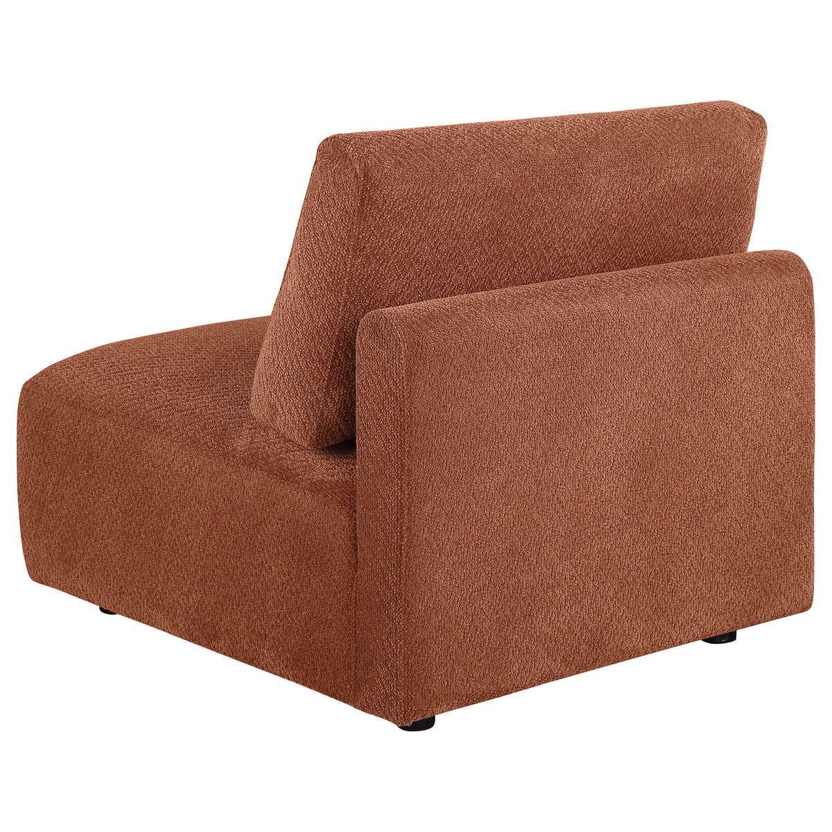 Elysia Fabric Upholstered Modular Armless Chair Coral