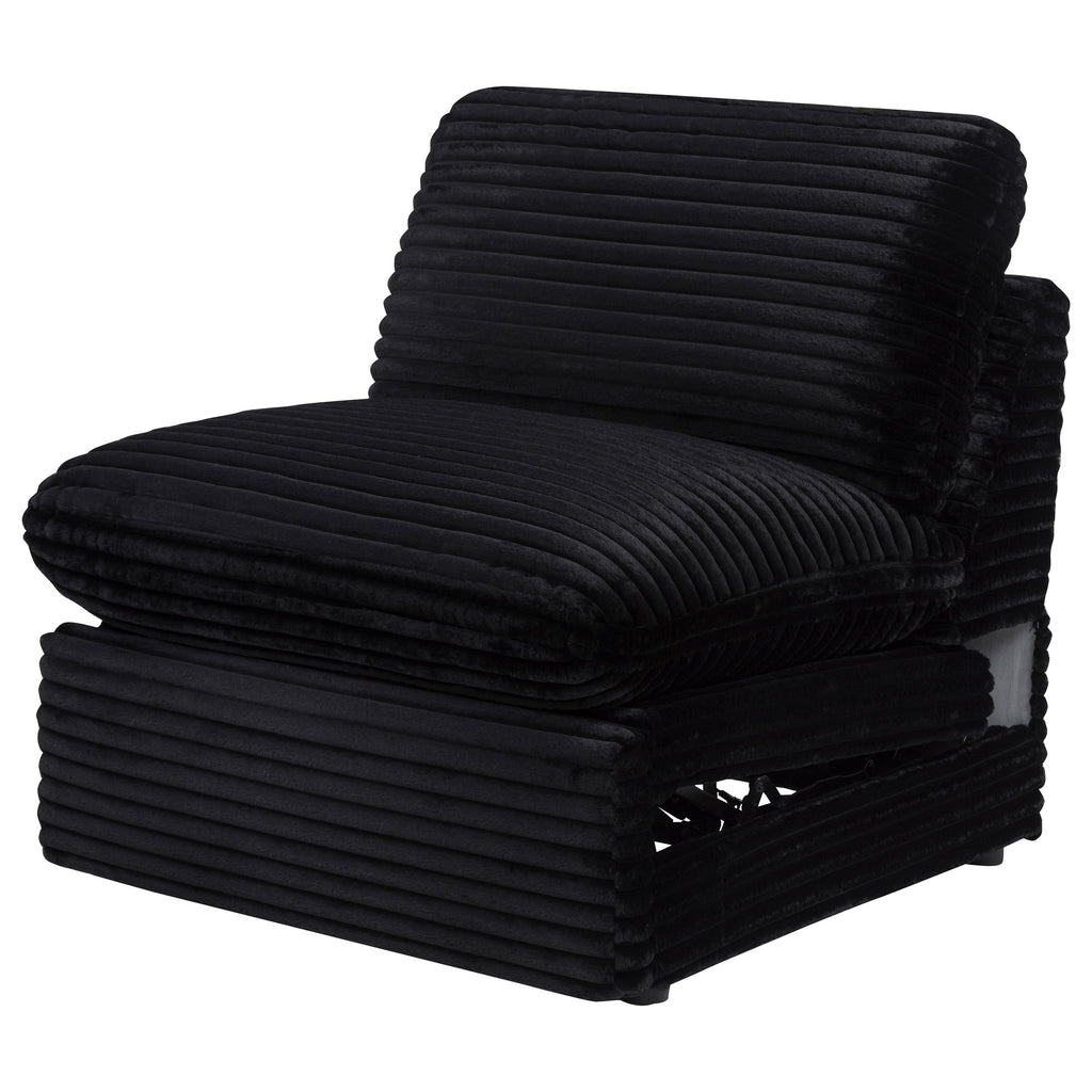 Collins Modular Power Armless Recliner Black