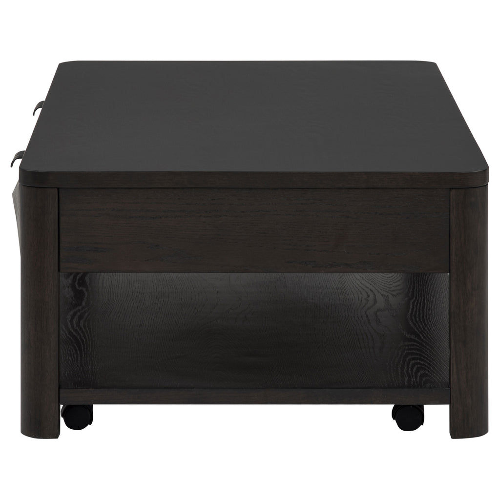 Marcelo Wood Coffee Table with 2 Drawers and Shelf Coffee