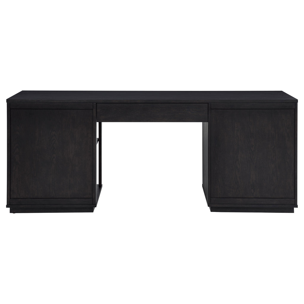 Harkes 75-inch 3-drawer Computer Desk with Adjustable Shelf Coffee Bean