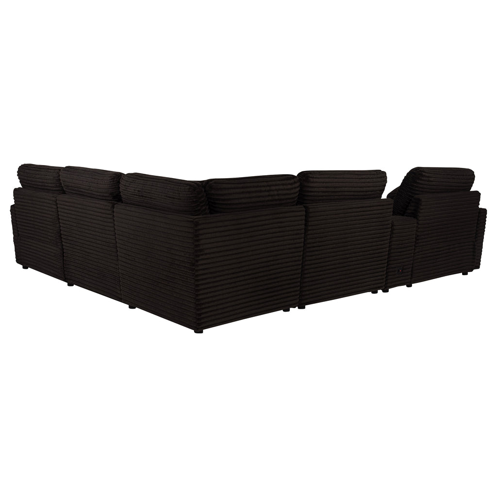 Collins 6-piece Modular Power Reclining Sectional Chocolate Brown