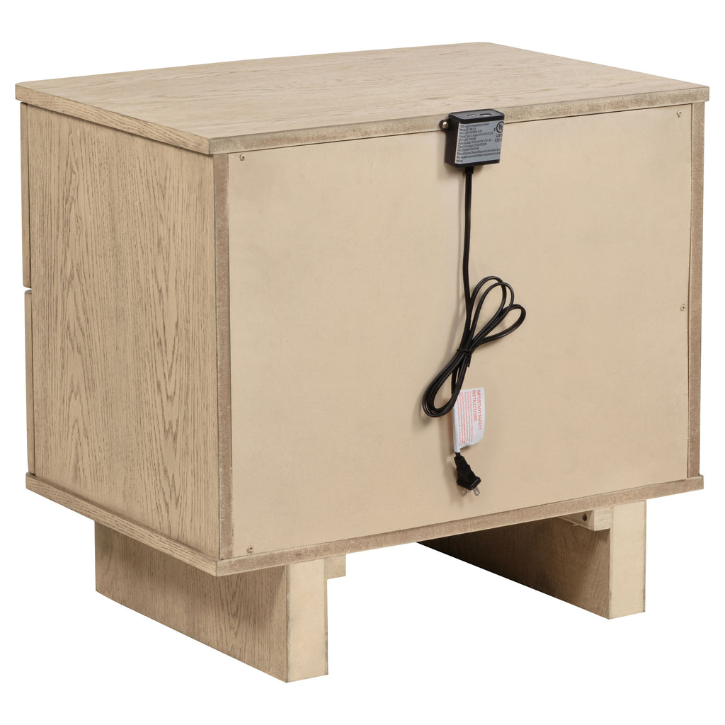 Kailani 4-piece Queen Bedroom Set Beige Oak