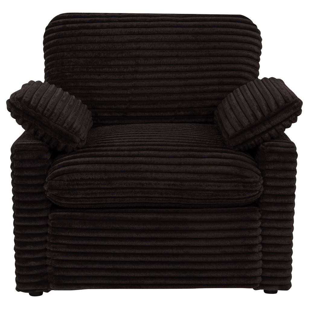 Collins Upholstered Power Recliner Chair Chocolate Brown
