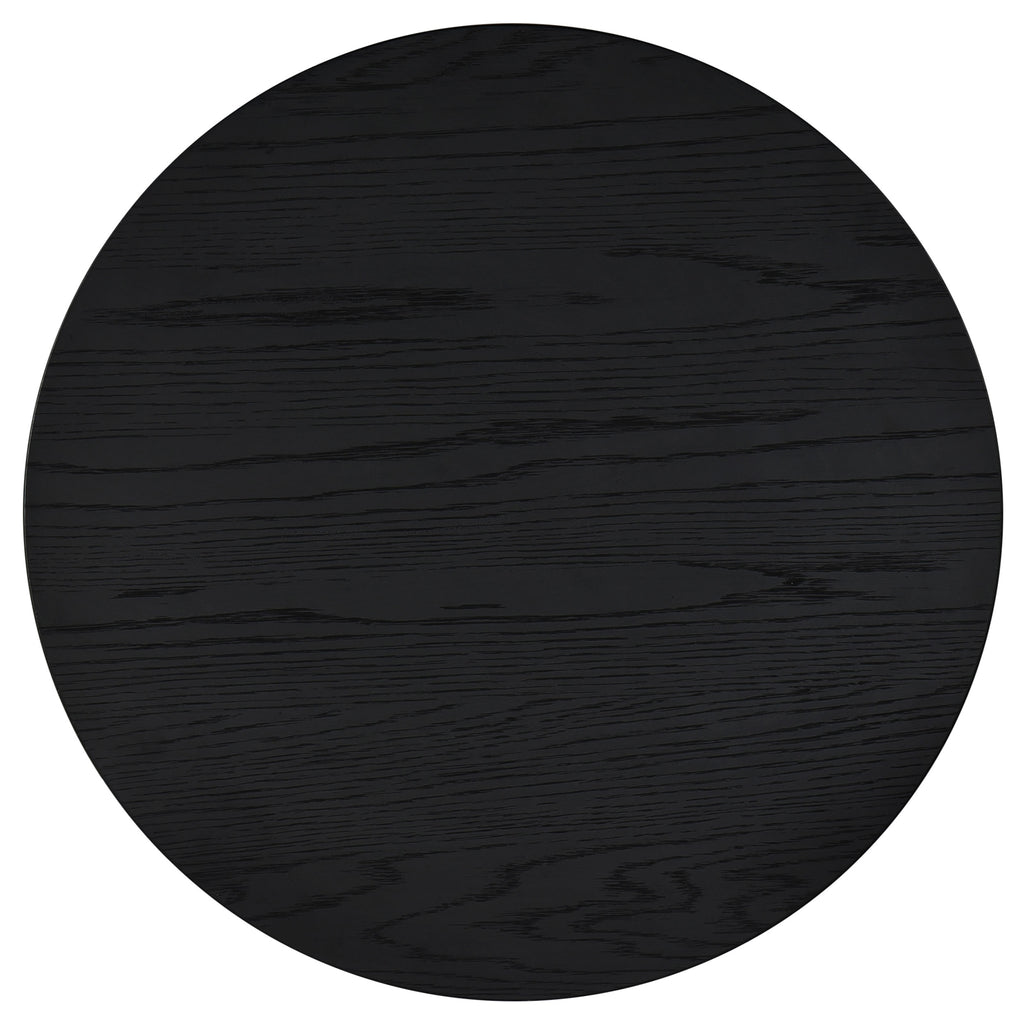 Sweeney 24-inch Round Wood Occasional Side End Table Black