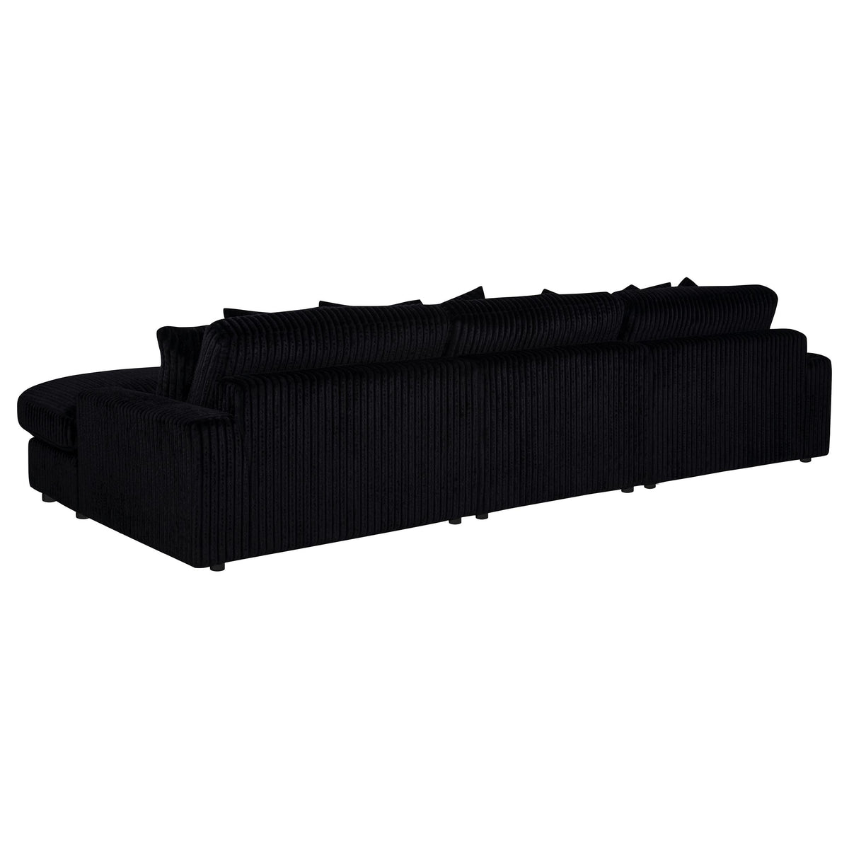 Blaine Upholstered Reversible Chaise Sectional Sofa Black