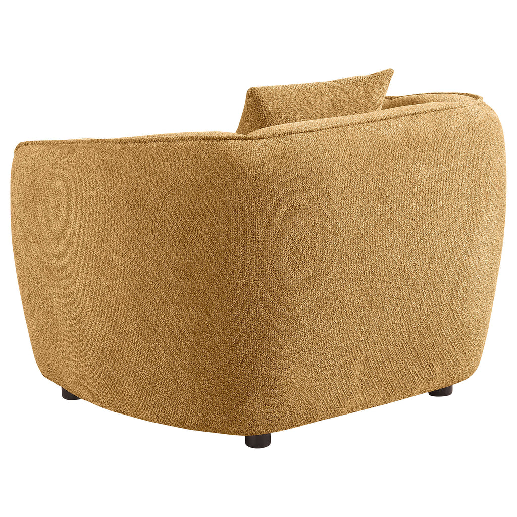 Aleisha Fabric Upholstered Accent Chair Mustard Yellow