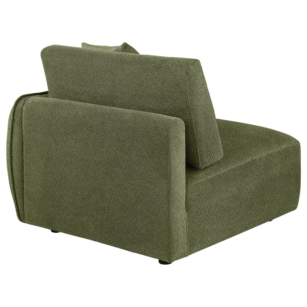 Elysia Fabric Upholstered Modular RAF Chair Green