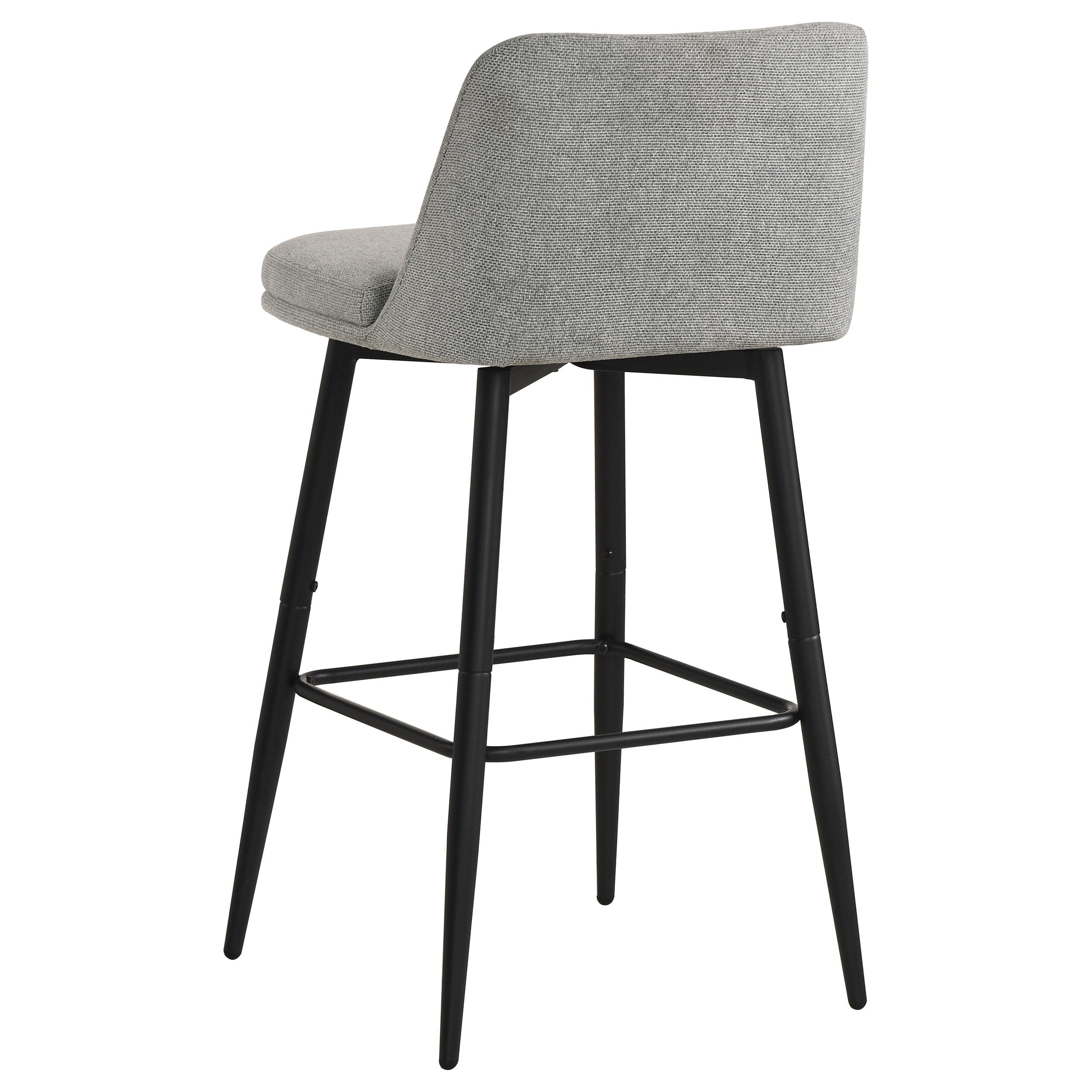 Mellor Fabric Upholstered Swivel Bar Chair Grey (Set of 2)