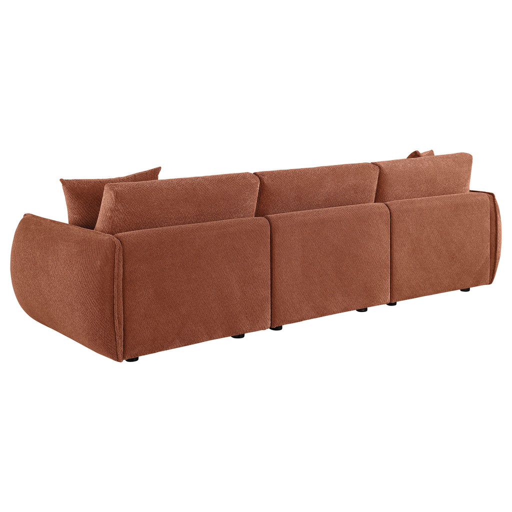 Elysia Fabric Upholstered Modular Lounge Sofa Coral