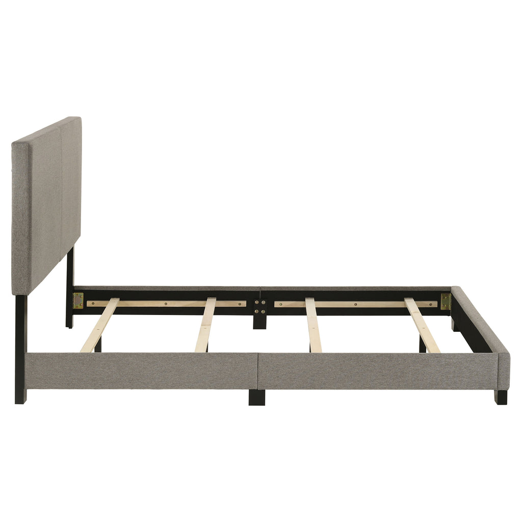 Dorian Fabric Upholstered Full Panel Bed Taupe