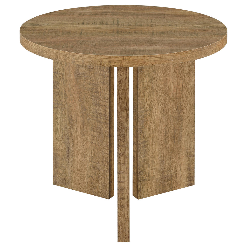 Aragon 2-Piece Round Coffee and End Table Set Mango