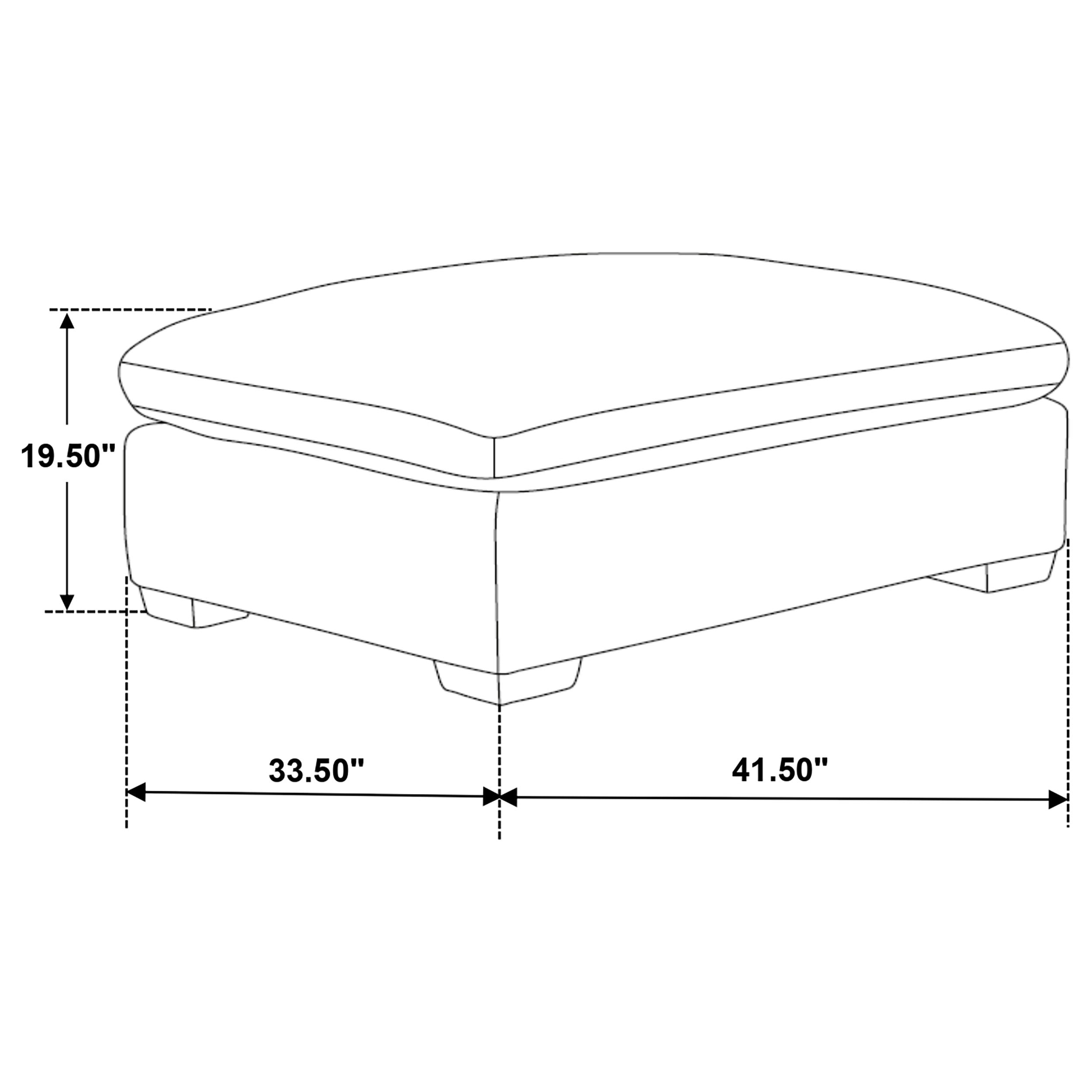 Cloud Lux Rectangular Upholstered Ottoman Sand Beige