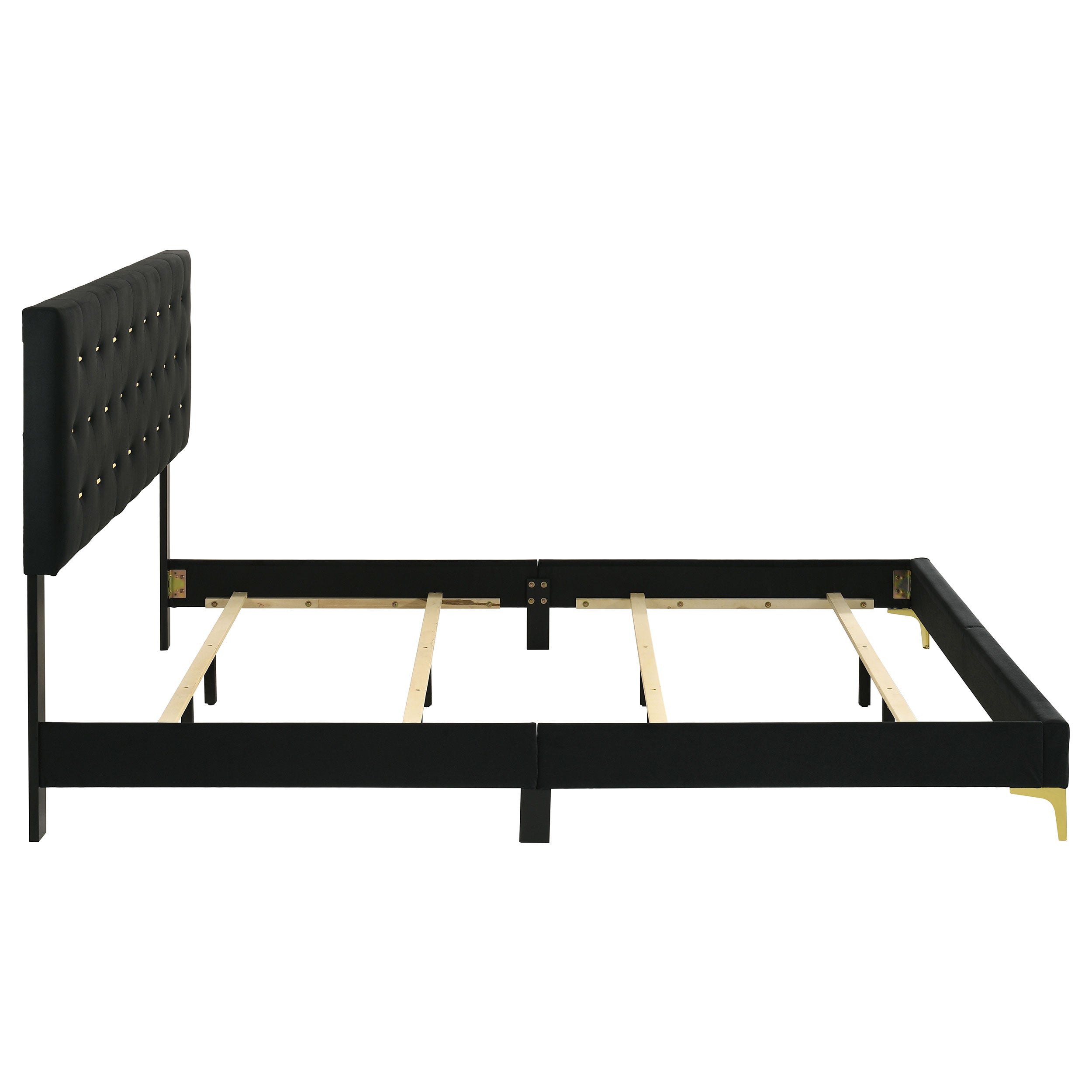 Kendall Upholstered California King Panel Bed Black