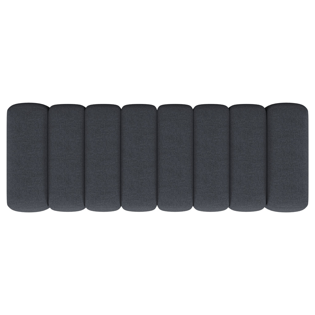 Summer Fabric Upholstered Tufted Accent Bench Charcoal