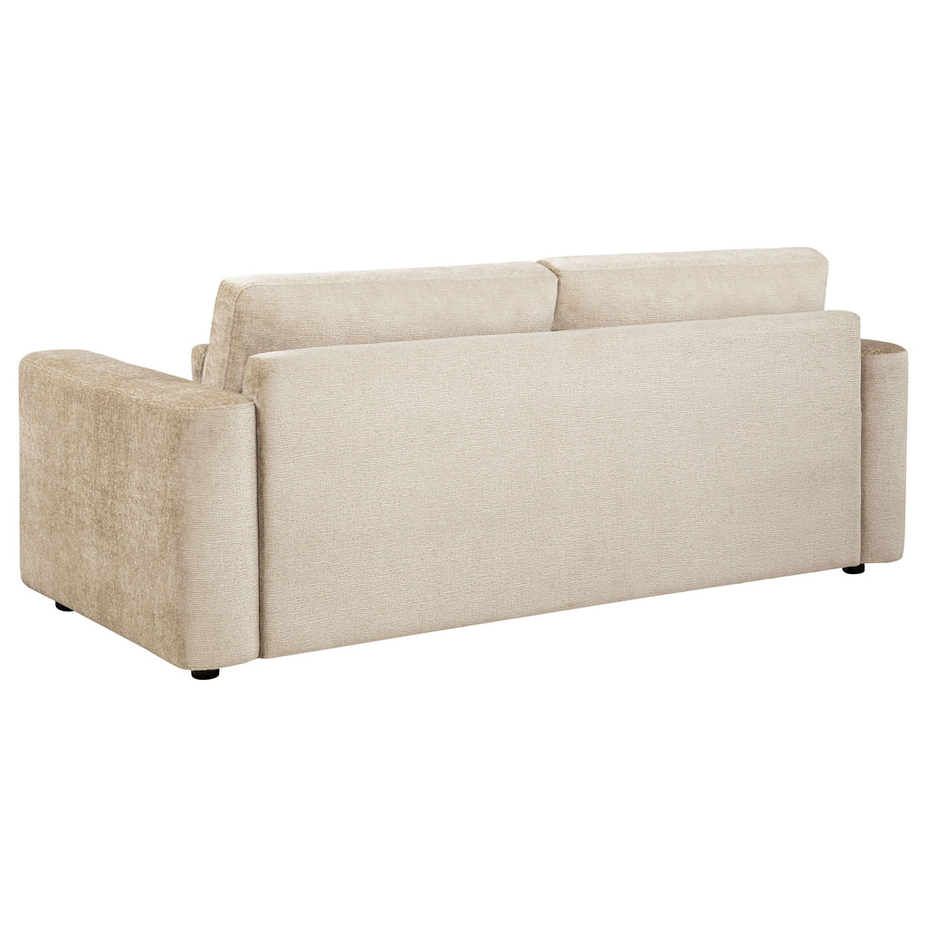 Amador Chenille Upholstered Track Arm Sofa Camel
