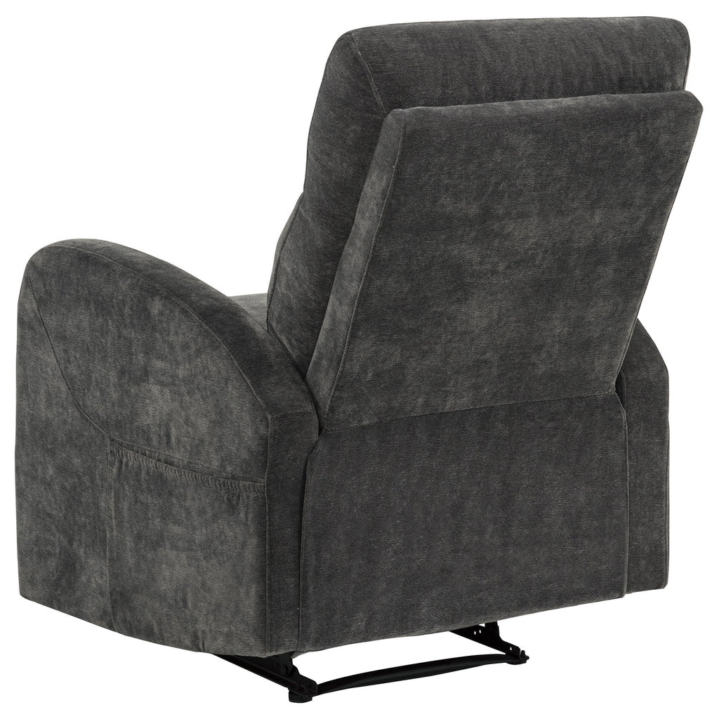 Hamilton Chenille Manual Recliner Charcoal Grey