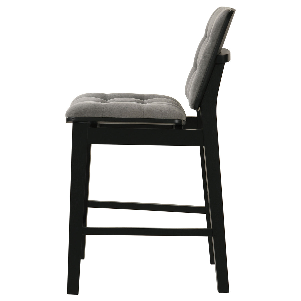 Redbridge Upholstered Counter Chair Grey and Black (Set of 2)