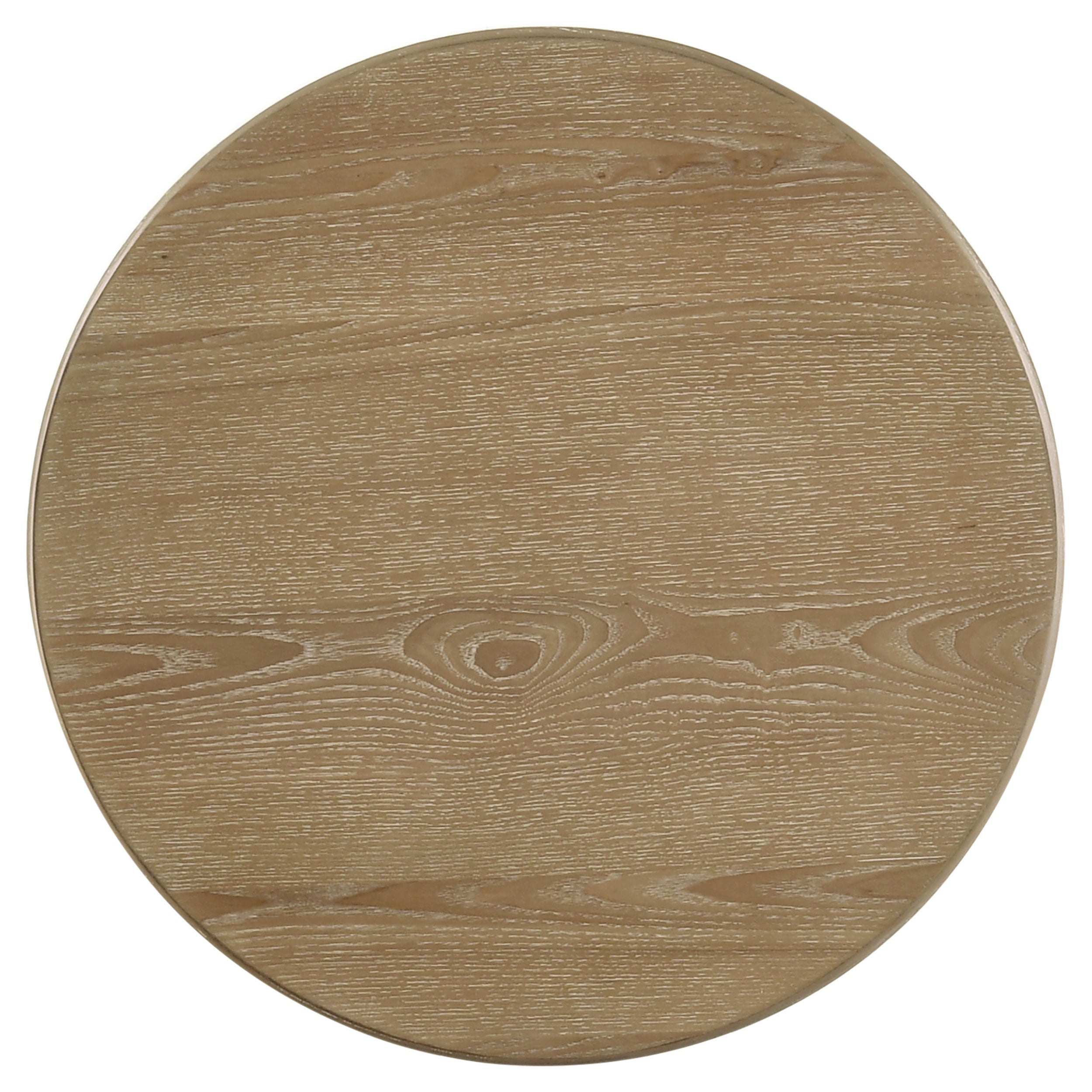 Adina 2-piece Round Coffee Table Set Distressed Light Brown