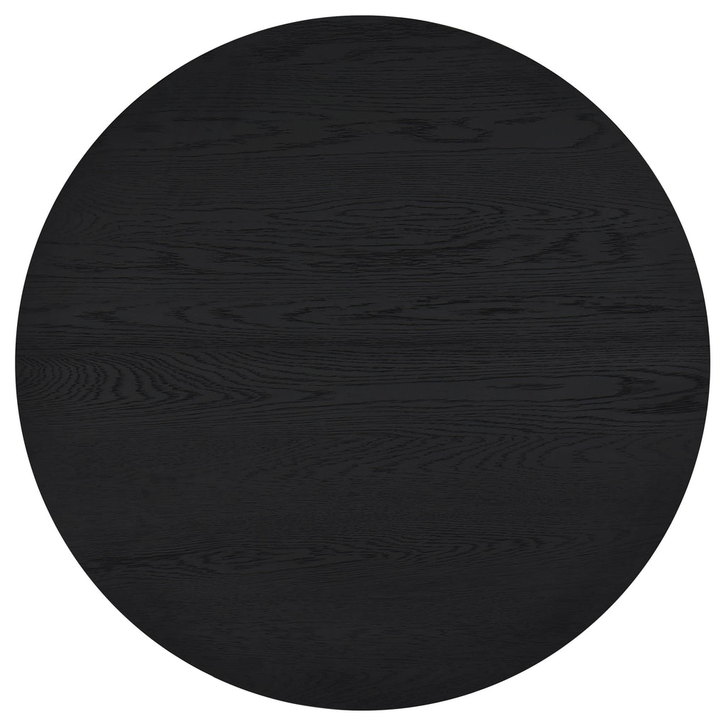 Sweeney 2-piece Round Wood Occasional Nesting Table Set Black