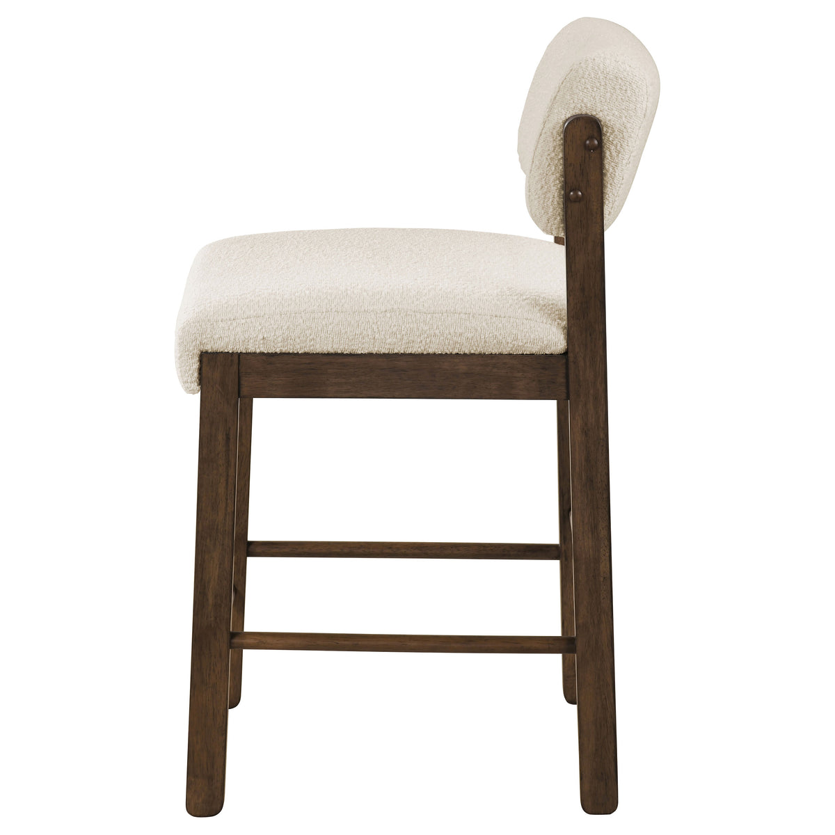 Kehoe Upholstered Counter Height Chair Cream and Walnut (Set of 2)