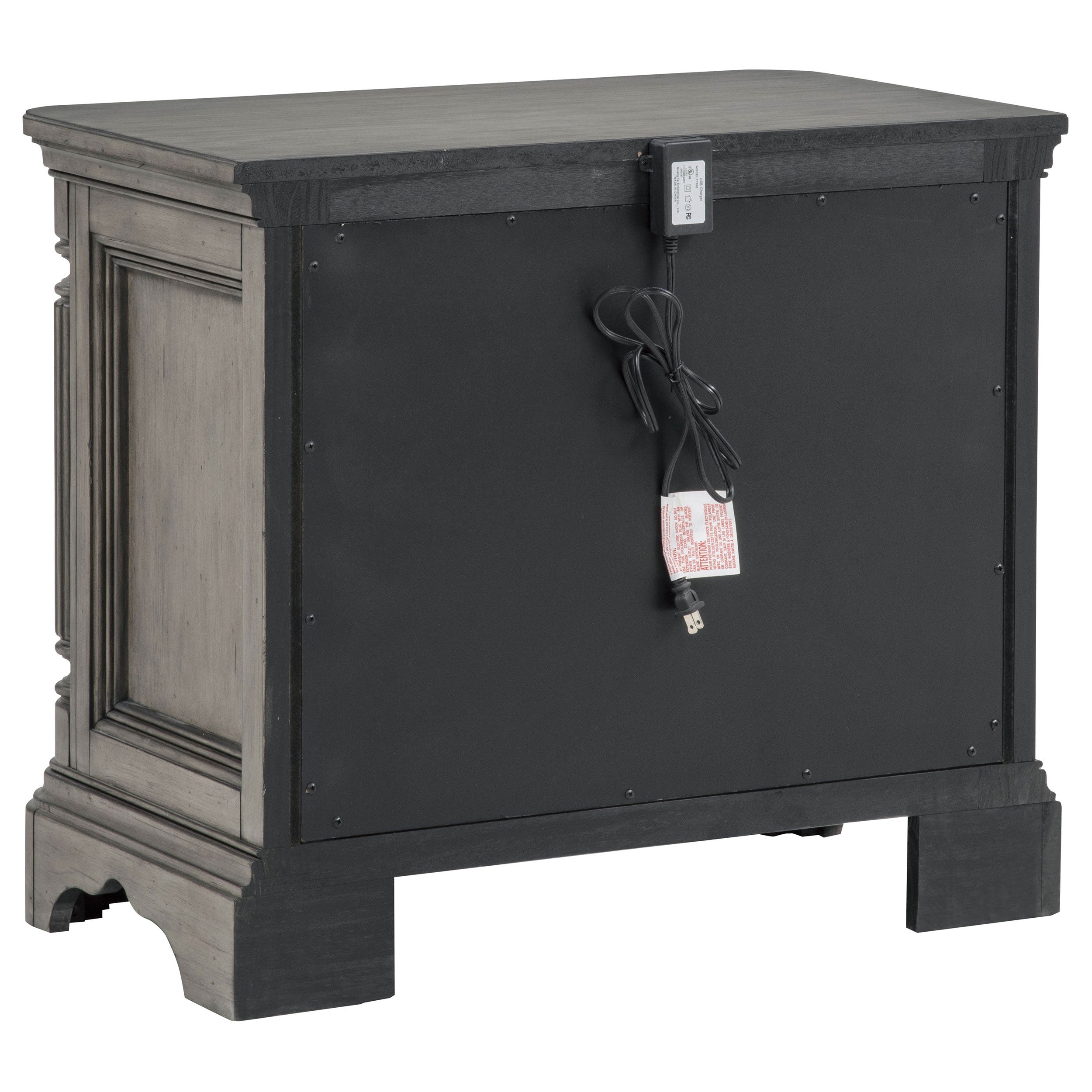 Cresswell 3-drawer Nightstand Bedside Table Weathered Taupe