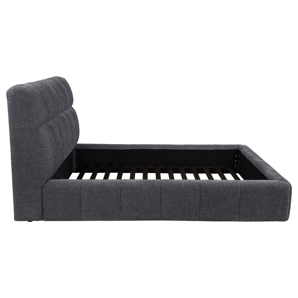 Nollet 48-inch Upholstered Queen Panel Platform Bed Grey