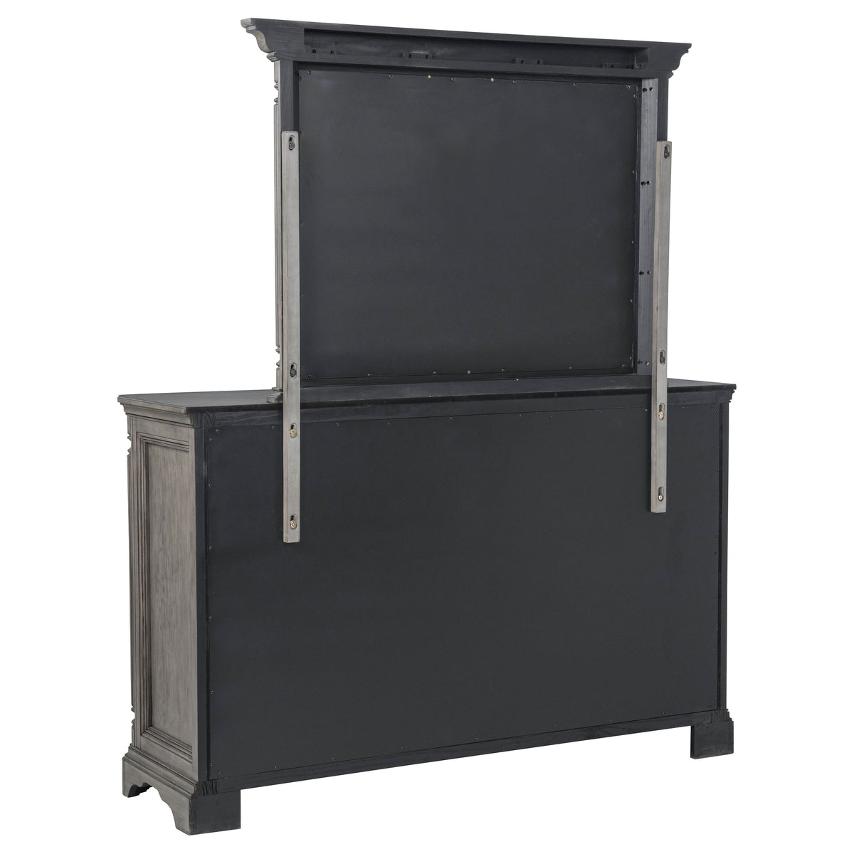 Cresswell 8-drawer Dresser with Mirror Weathered Taupe