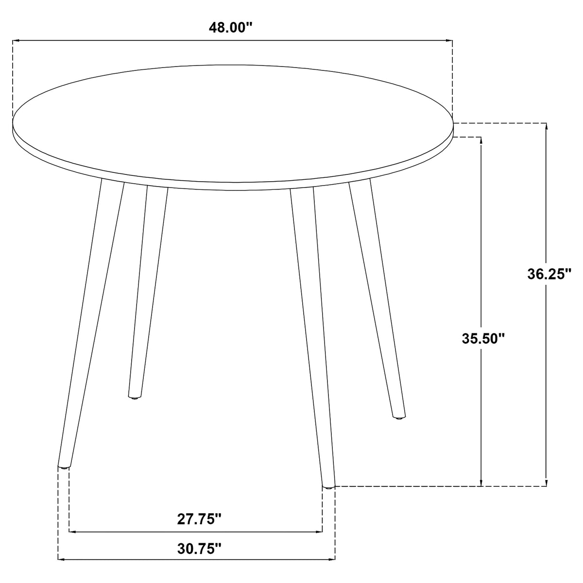 Andrews 48-inch Round Counter Height Dining Table Light Ash
