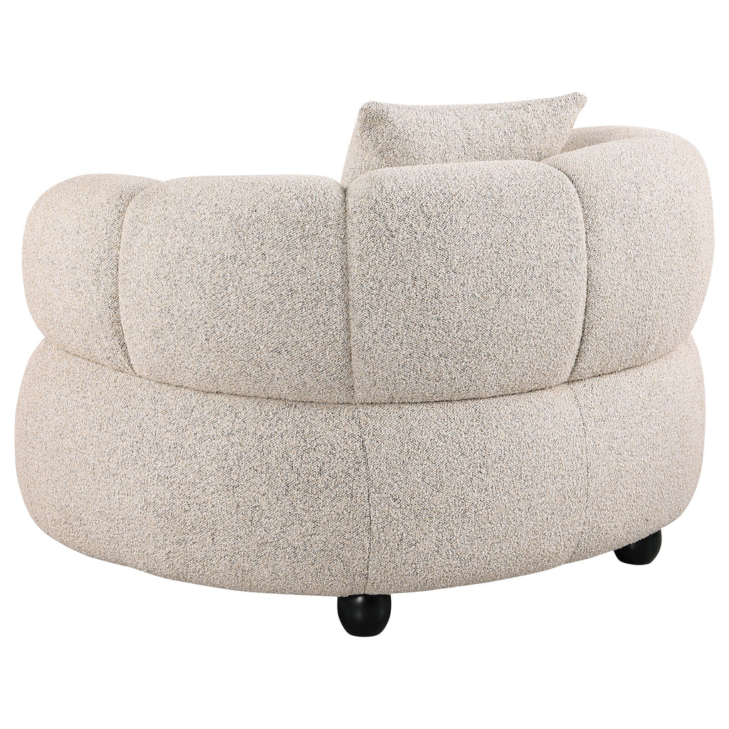 Whitney Contemporary Channel Tufted Woven Fabric Upholstered Accent Chair