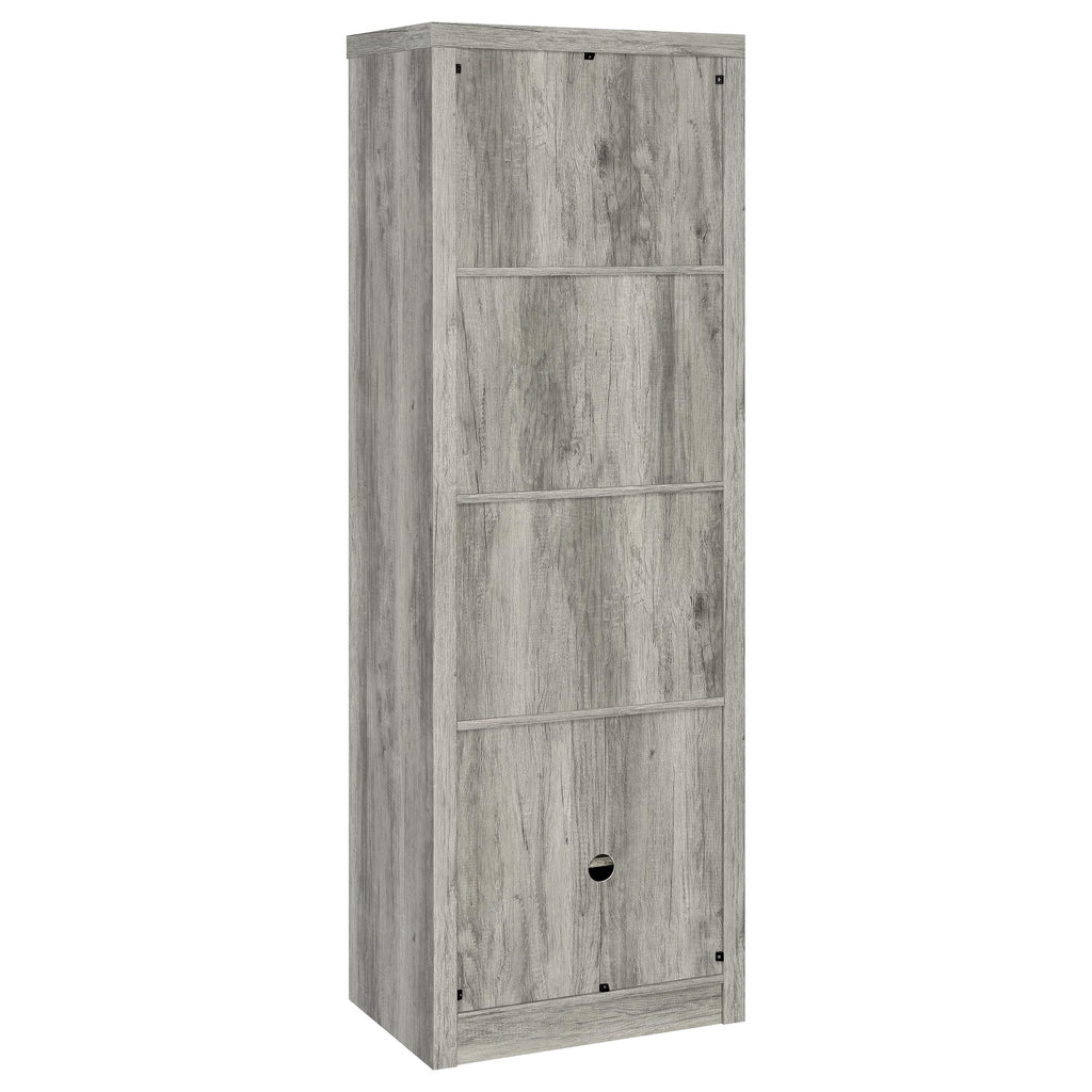 Burke 4-shelf Engineered Wood Media Tower Grey Driftwood