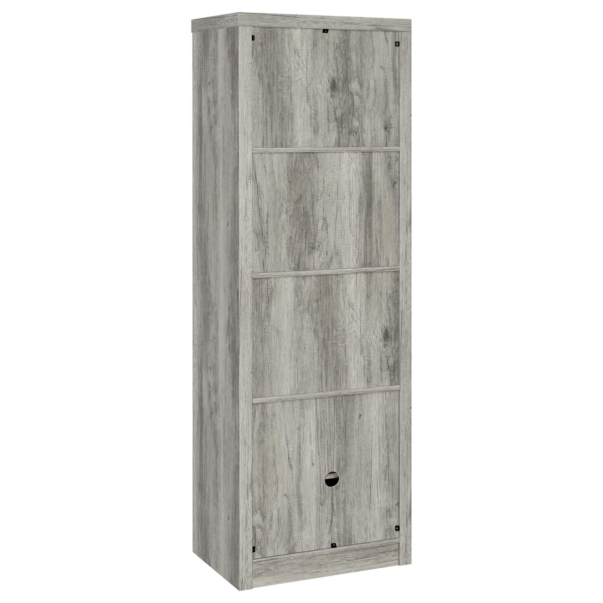 Burke 4-shelf Engineered Wood Media Tower Grey Driftwood