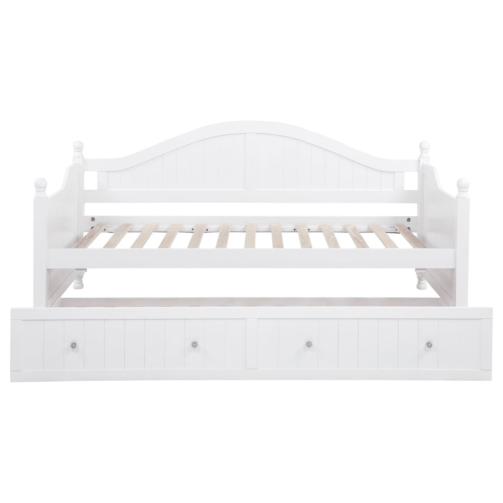 Julie Ann Wood Twin Daybed with Trundle White