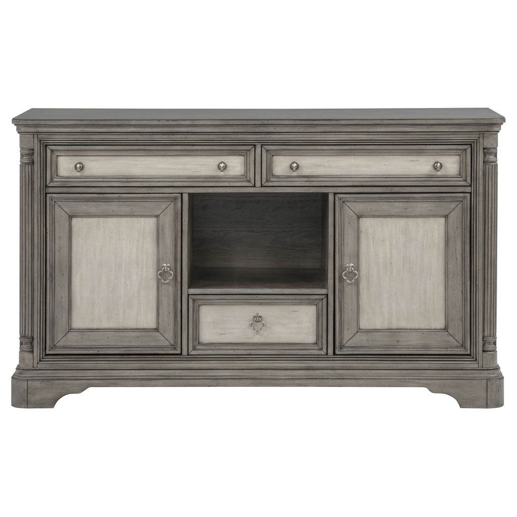 Cresswell 2-door 3-drawer Wine Storage Buffet Weathered Taupe