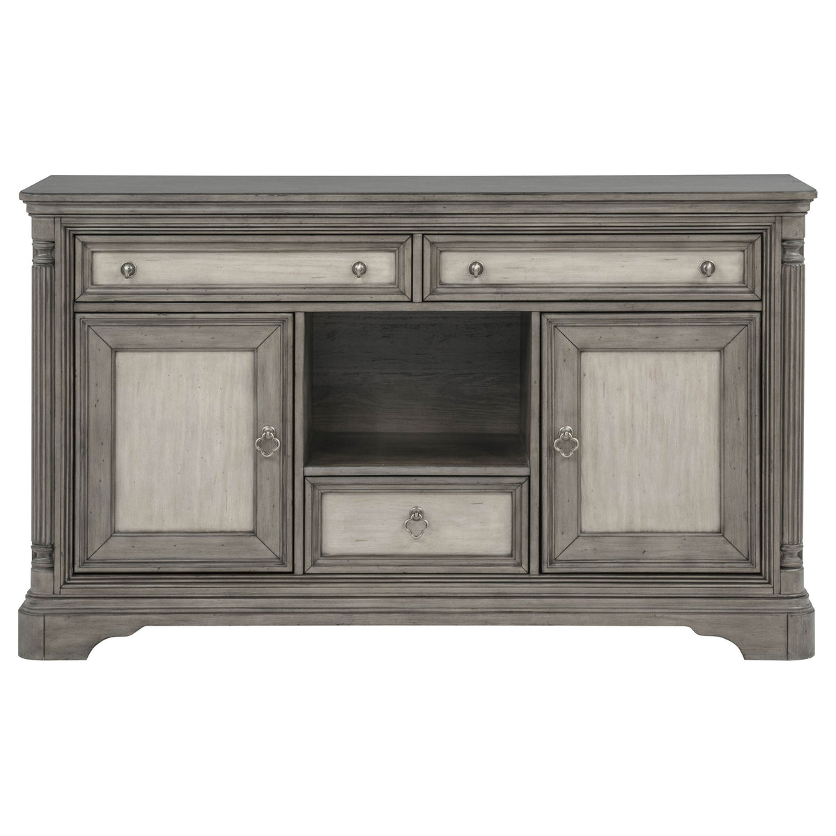 Cresswell 2-door 3-drawer Wine Storage Buffet Weathered Taupe