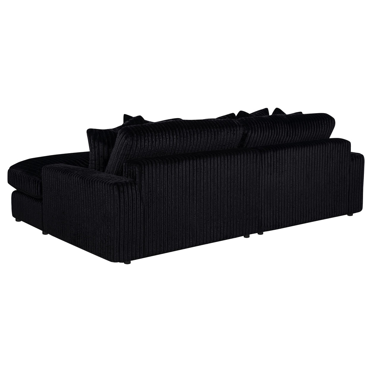 Blaine Upholstered Reversible Chaise Sectional Sofa Black