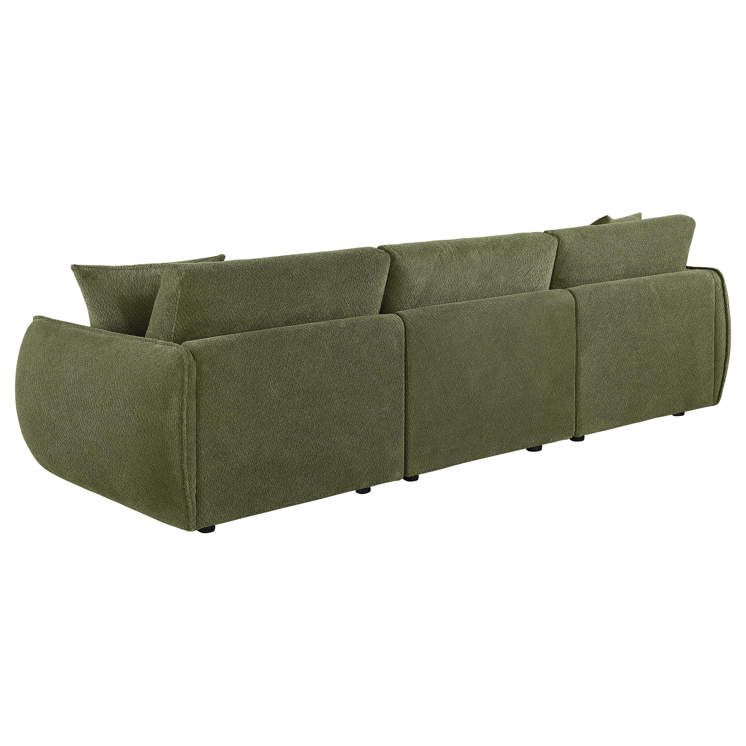 Elysia Fabric Upholstered Modular Lounge Sofa Green