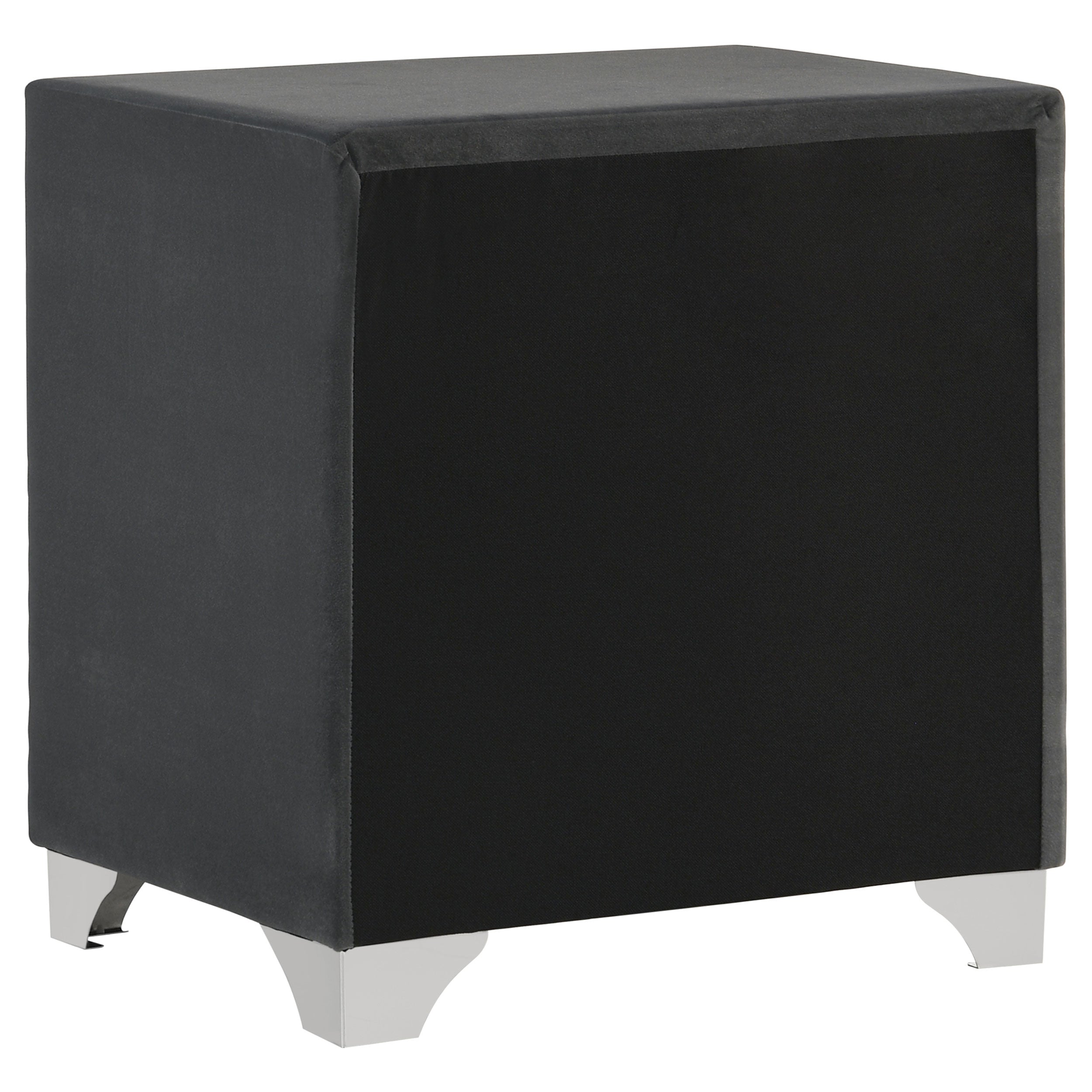 Melody Upholstered 2-drawer Nightstand Grey