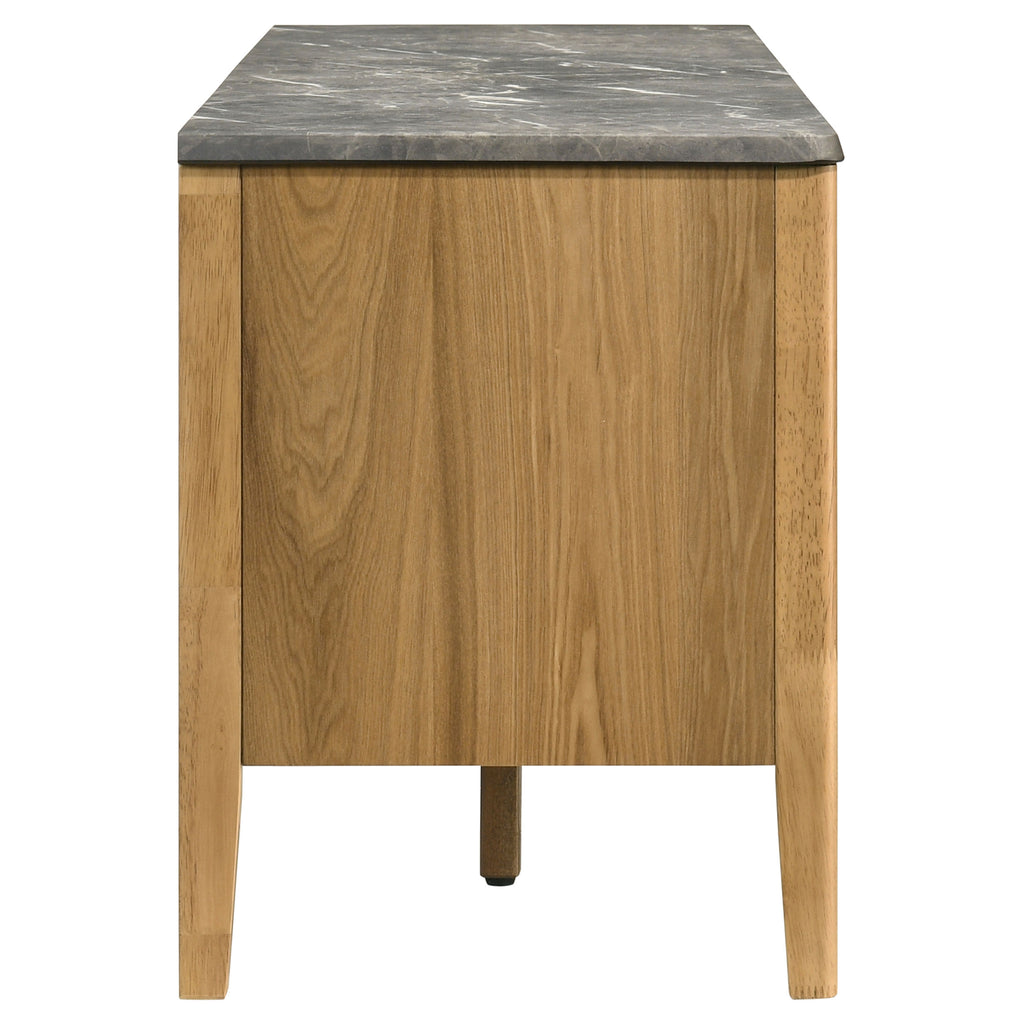 Bradley 63-inch 2-Door SmartTop TV Stand Grey and Natural