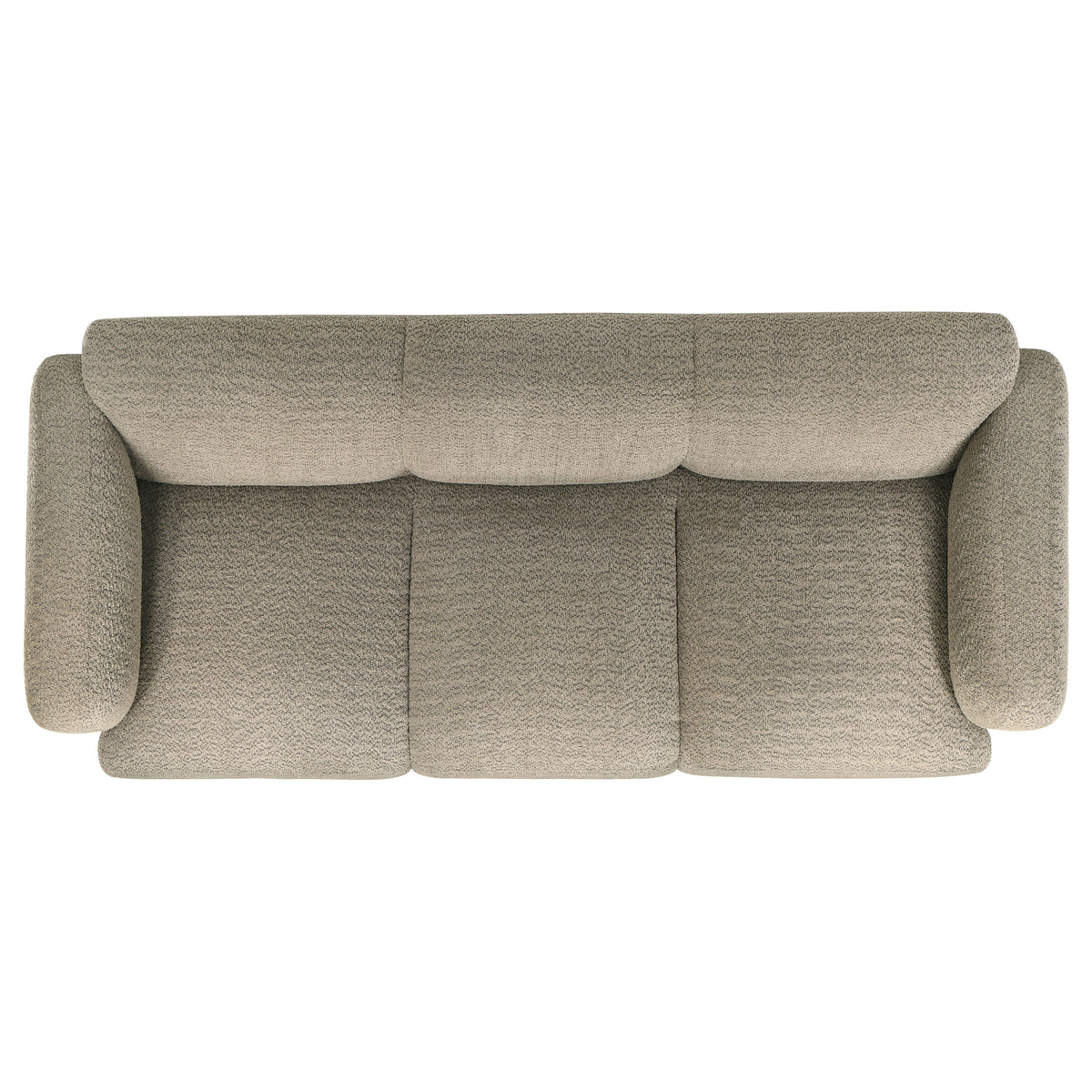 Dorset 3-piece Upholstered Round Track Arm Sofa Set Brown