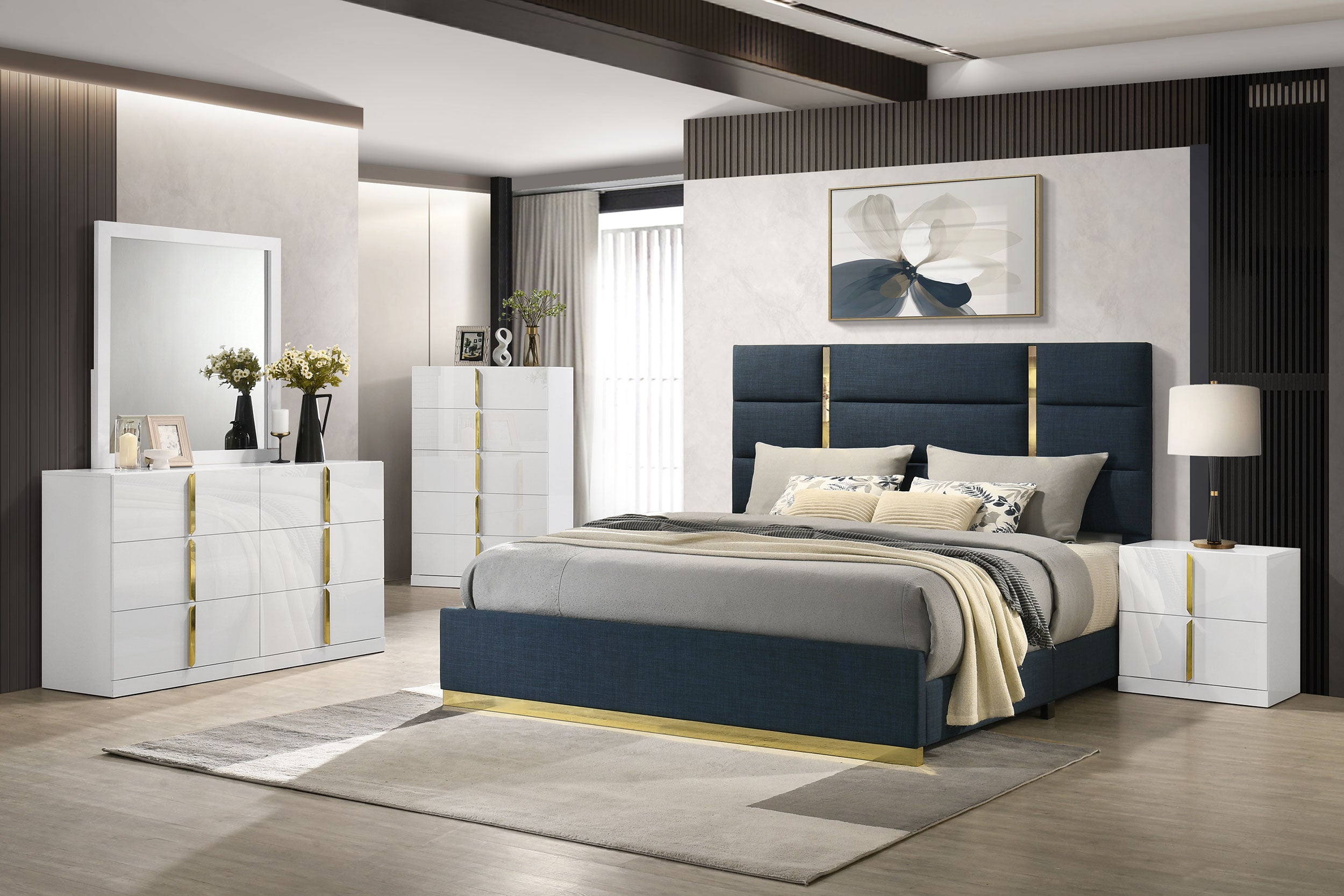 Ines Dresser Mirror White High Gloss