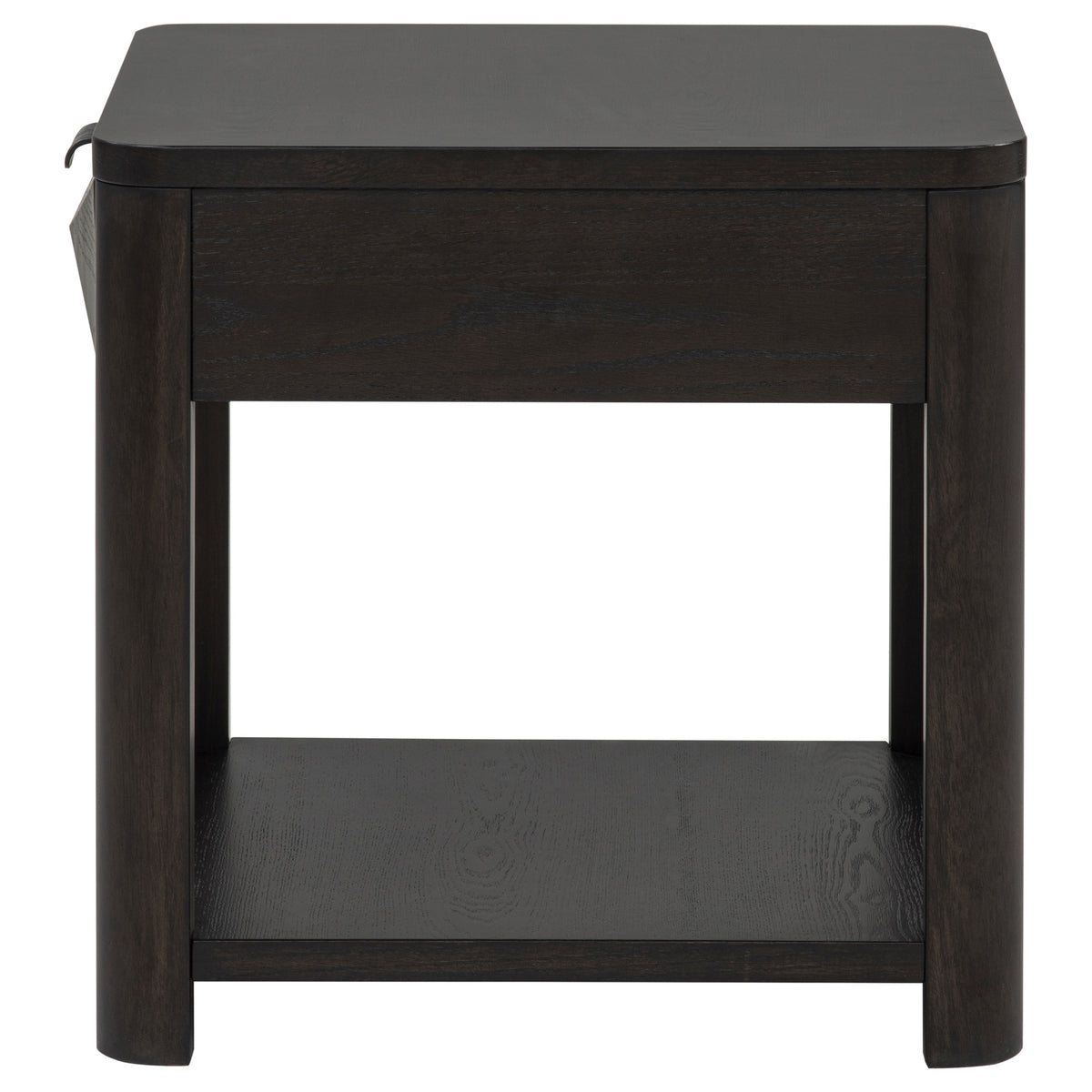 Marcelo Wood End Table with Drawer and Shelf Coffee