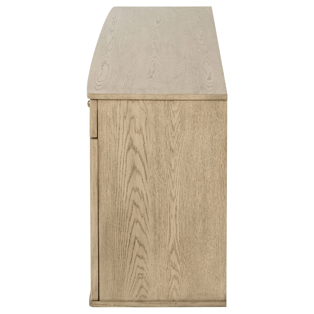 Kailani 4-door Cane Sideboard Buffet Cabinet Beige Oak