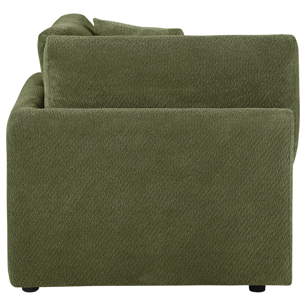 Elysia Fabric Upholstered Modular Corner Chair Green