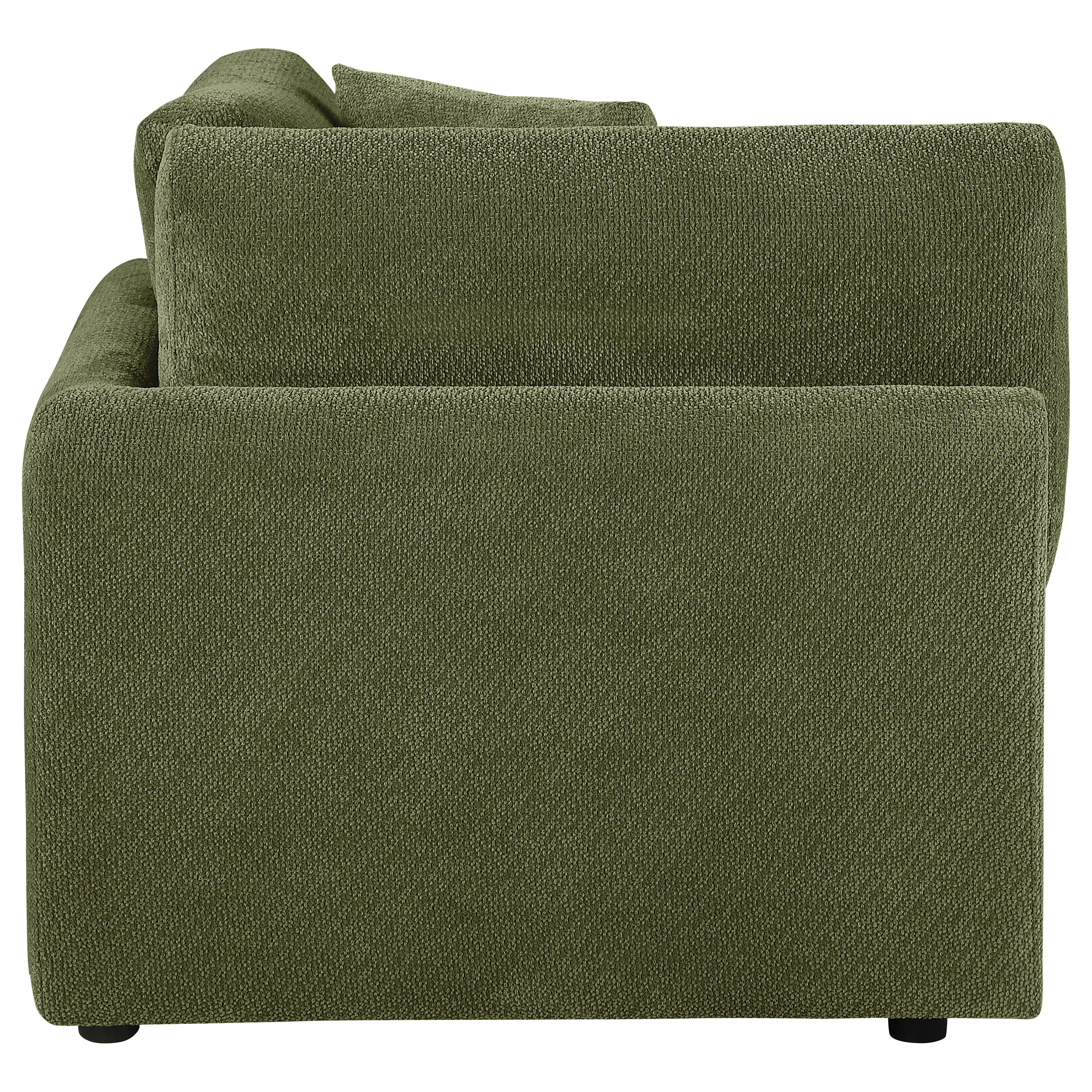 Elysia Fabric Upholstered Modular Corner Chair Green