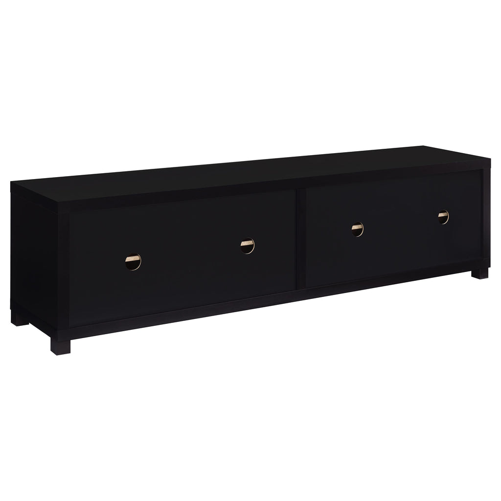 Sachin 4-door Engineered Wood 79-inch TV Stand Black
