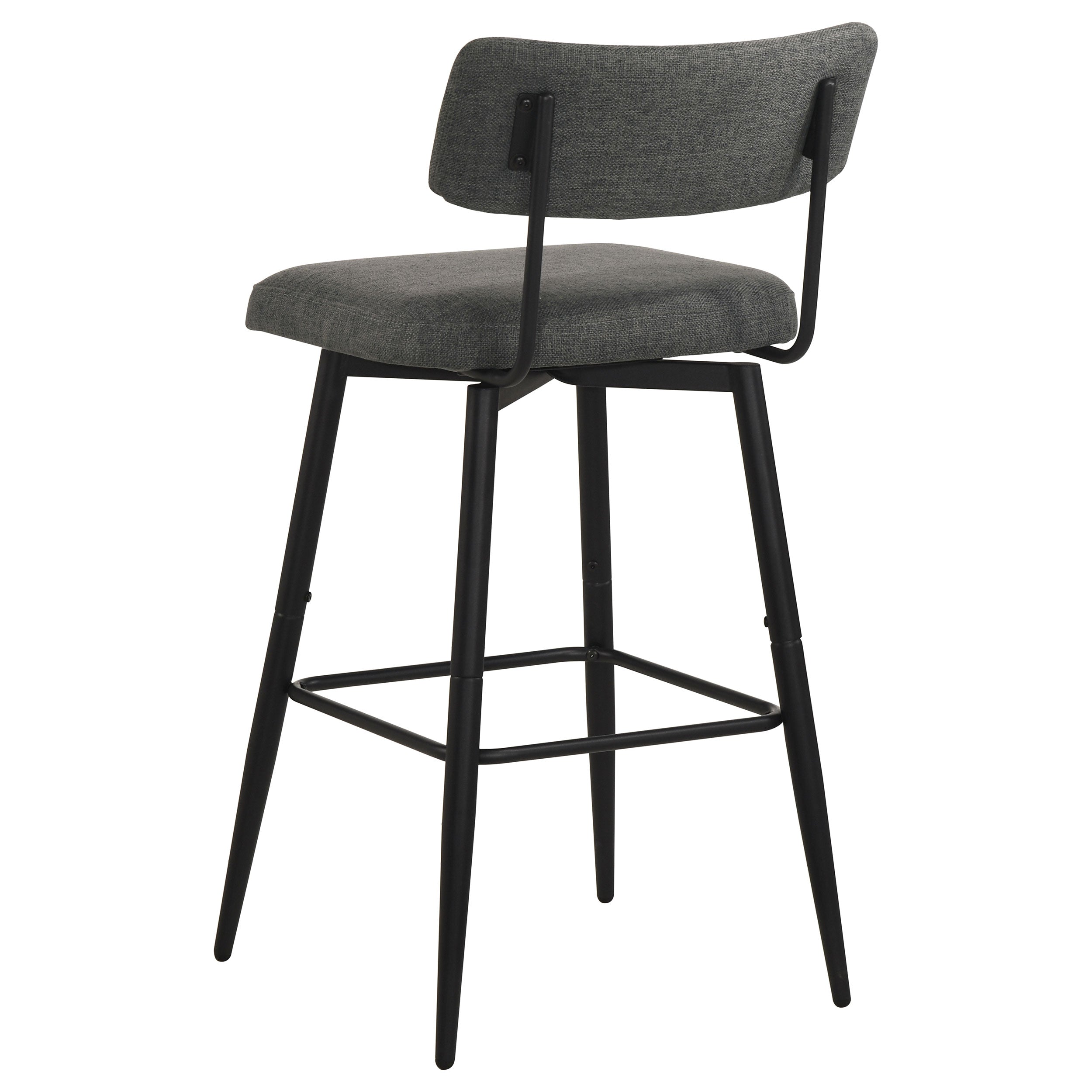 Levine Fabric Upholstered Swivel Bar Chair Grey (Set of 2)