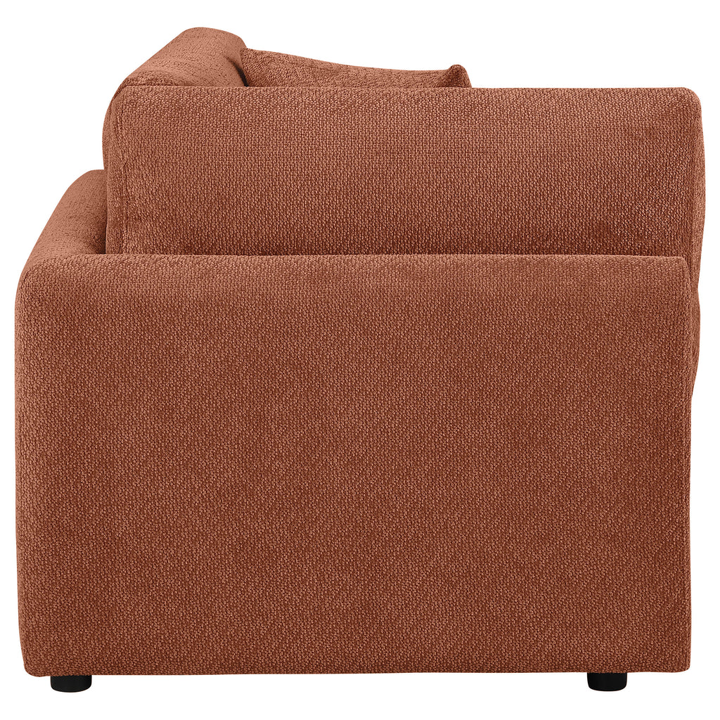 Elysia Fabric Upholstered Modular Corner Chair Coral