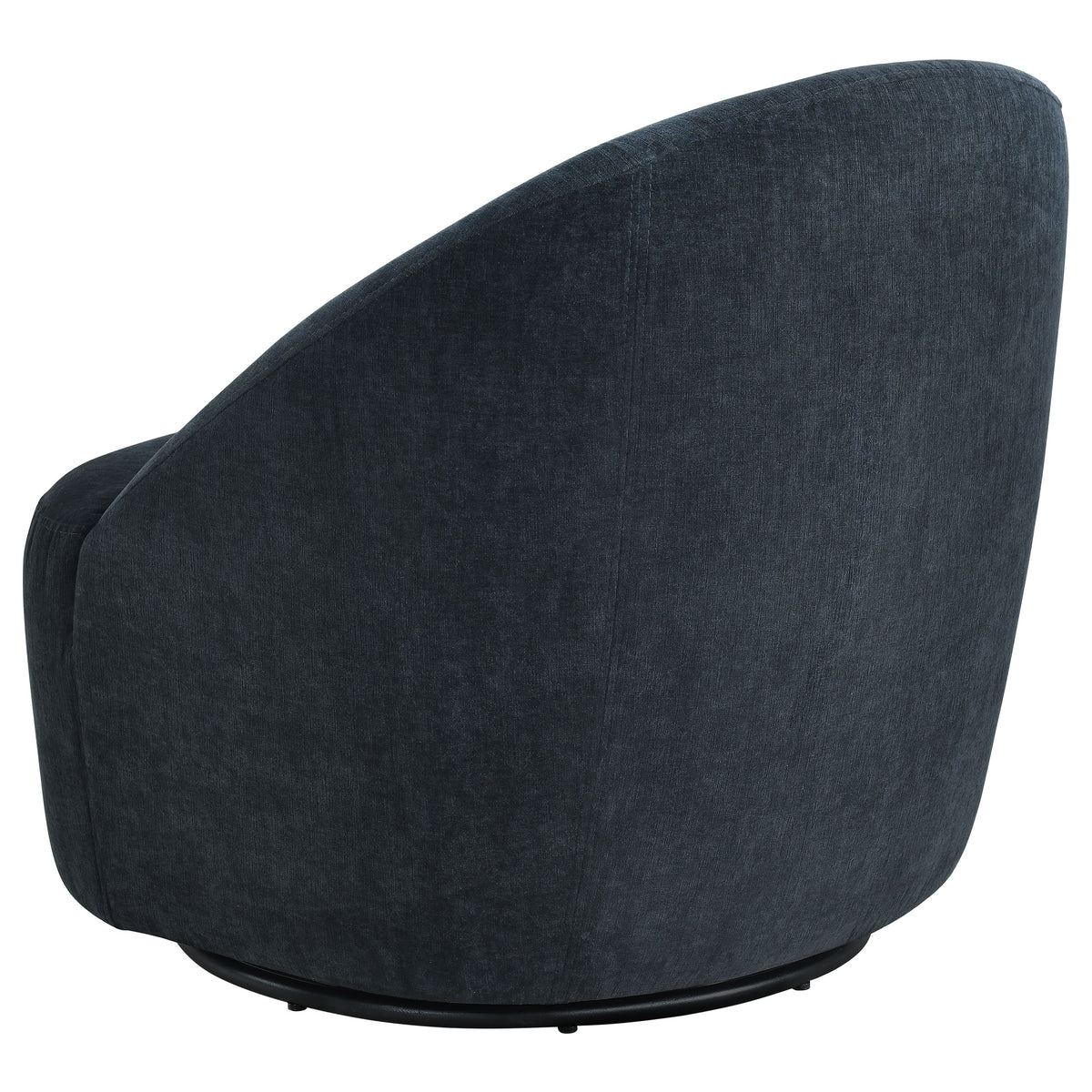 Leon Chenille Upholstered Swivel Accent Chair Black